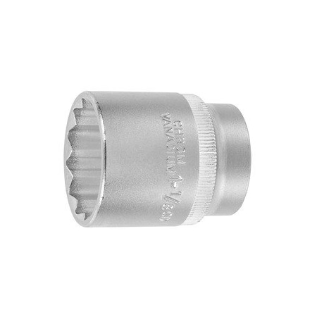 Holex 1/2 inch Drive Socket, 12 pt, 1-1/8 inch, 642122 1.1/8 642122 1.1/8